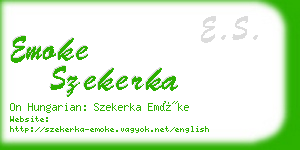 emoke szekerka business card